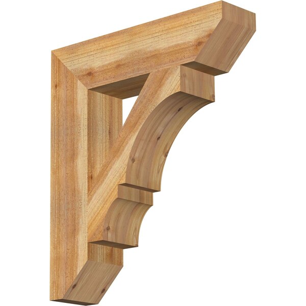 Ekena Millwork Balboa Slat Rough Sawn Bracket, Western Red Cedar, 6"W x 26"D x 30"H BKT06X26X30BOA06RWR - main